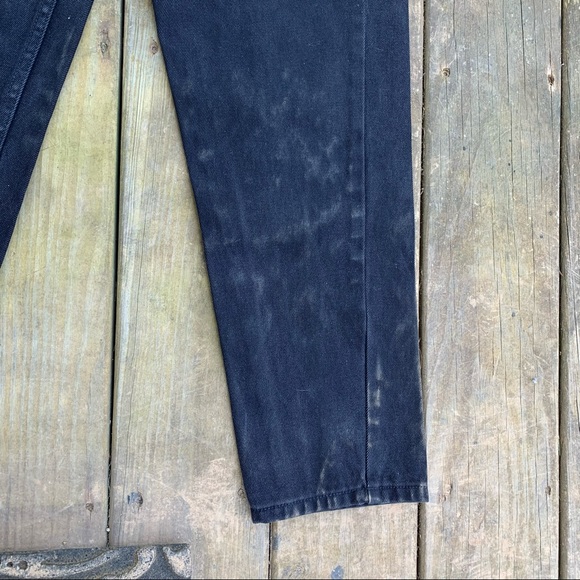 Vintage 90s Black 100% Cotton High Waisted Straight Leg Casual Denim Mom Jeans - Picture 9 of 16